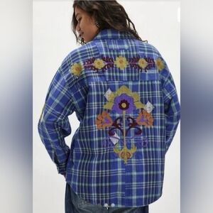 Free People We The Free Embroidered Sashiko Shirt